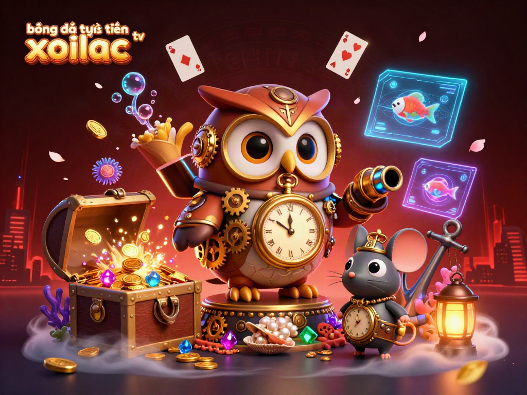 bóng đá trực tuyến xoilac tv showcases a vibrant 3D casino scene with dynamic characters and elements.