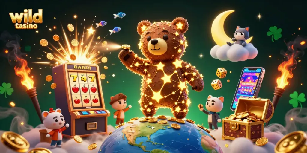 Experience the excitement of wild tokyo casino with vibrant 3D illustrations showcasing exciting game elements.